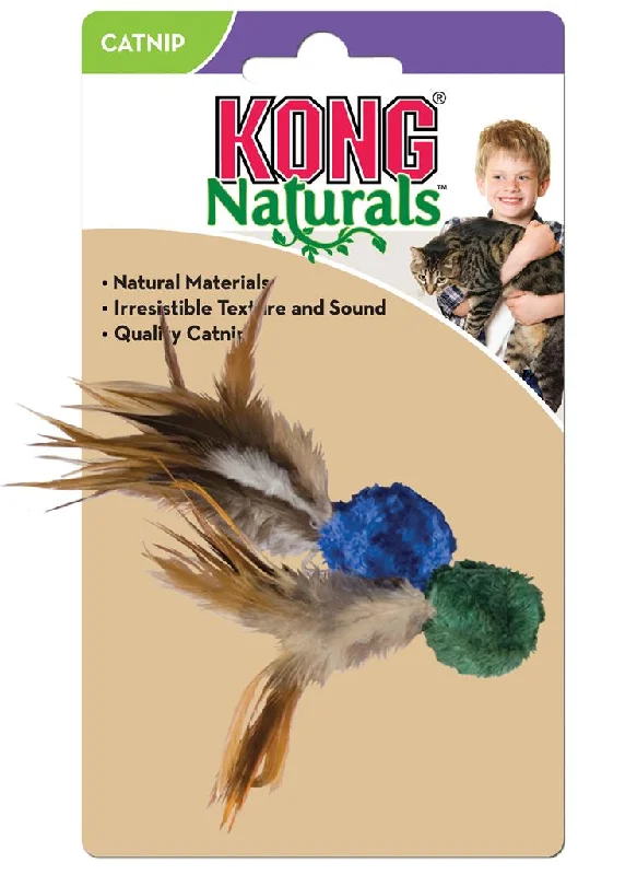 - Toys suitable for multi-pet familiesKong Crinkle Balls with Feathers