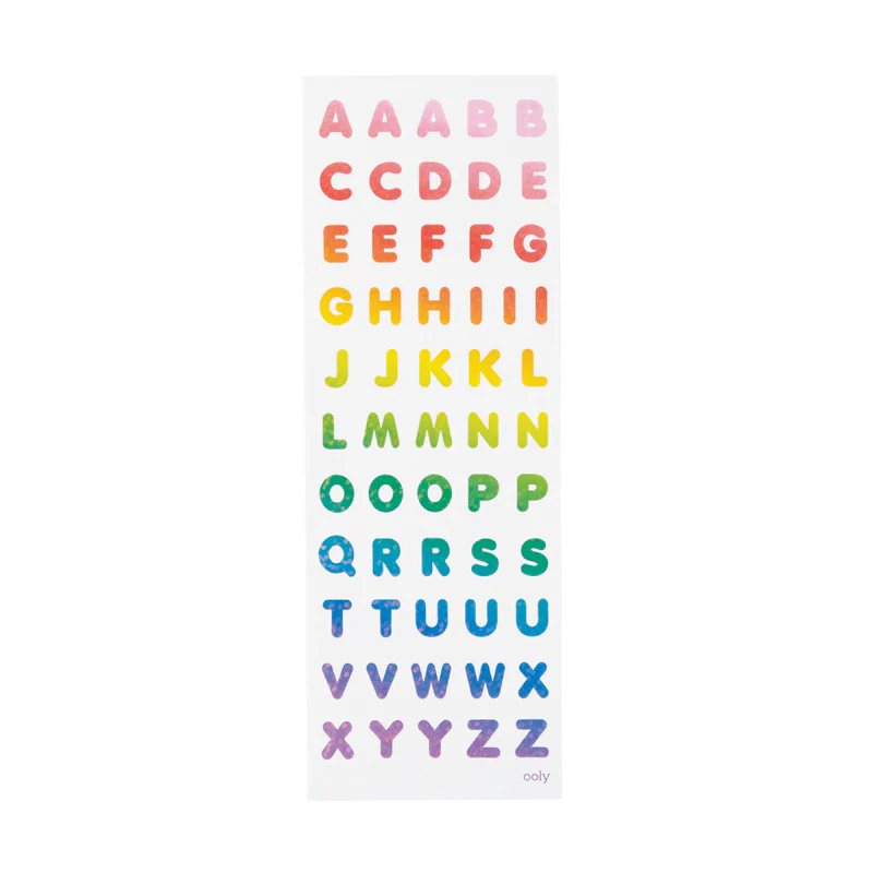 Ooly stickiville rainbow letters stickers