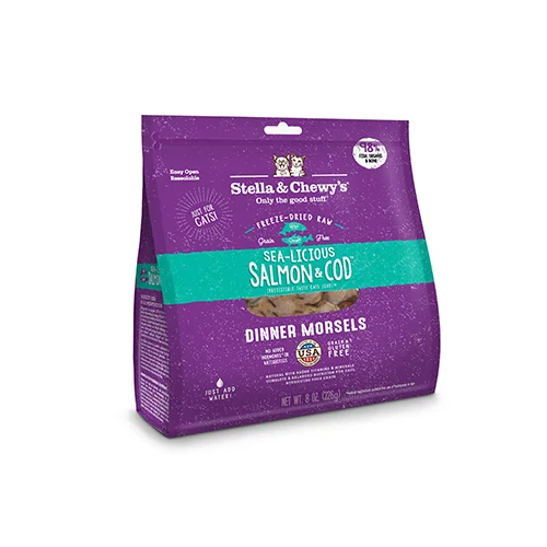    - Affordable cat food with good quality  /pet-cat-food-1STELLA & CHEWY'S® SEA-LICIOUS SALMON & COD FREEZE-DRIED RAW DINNER MORSELS CAT FOOD