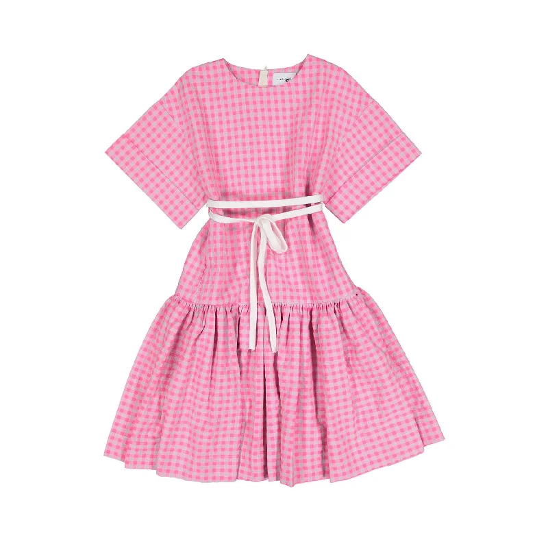 Unlabel Pink/Grey Checks Ruby Dress