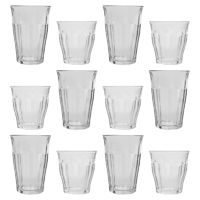 12pc Picardie Highball Glasses & Tumblers Set - By Duralex