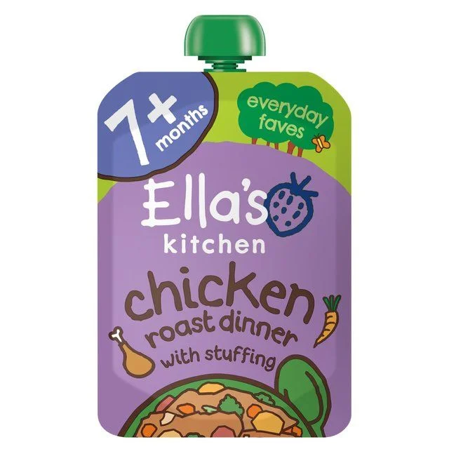 Ella's Kitchen Chicken Roast Dinner Baby Food Pouch 7+ Months   130g