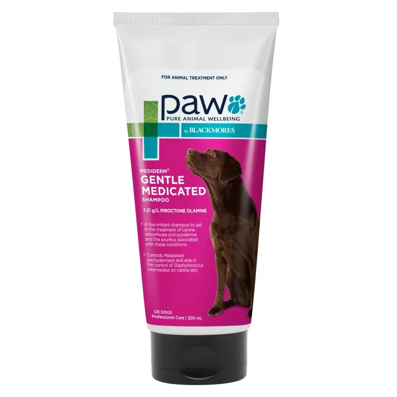 preventing the nails from growing too long and causing discomfort or damage to the pet.PAW MediDerm® Gentle Medicated Shampoo