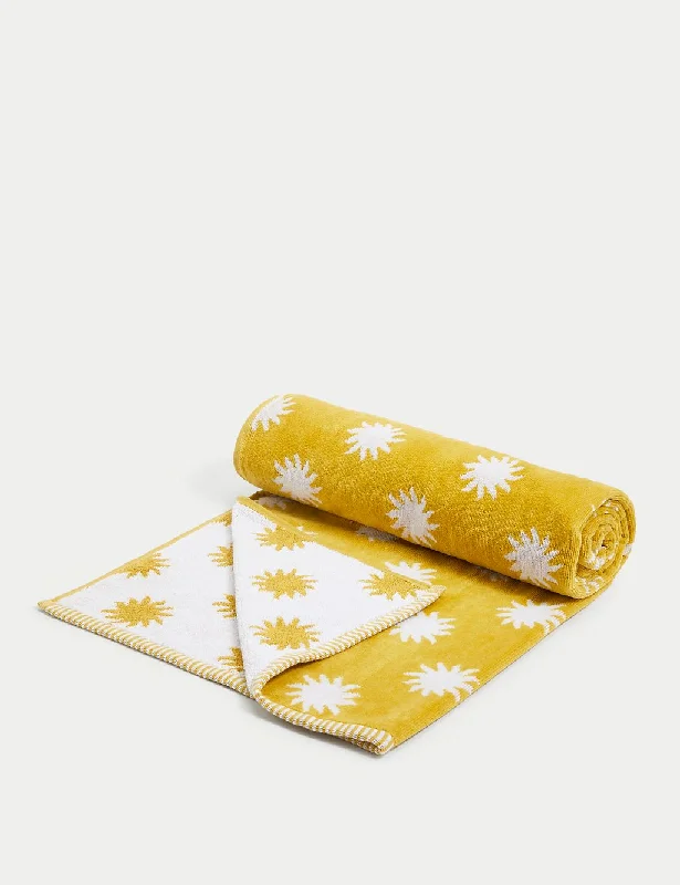 Pure Cotton Sun Print Beach Towel