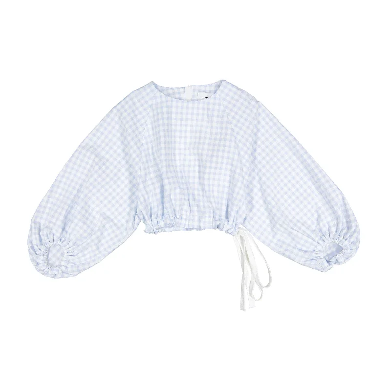 Unlabel Sky Blue Checks Harper Blouse