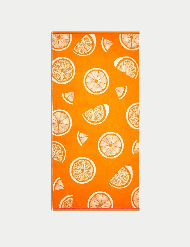 Pure Cotton Orange Slices Beach Towel