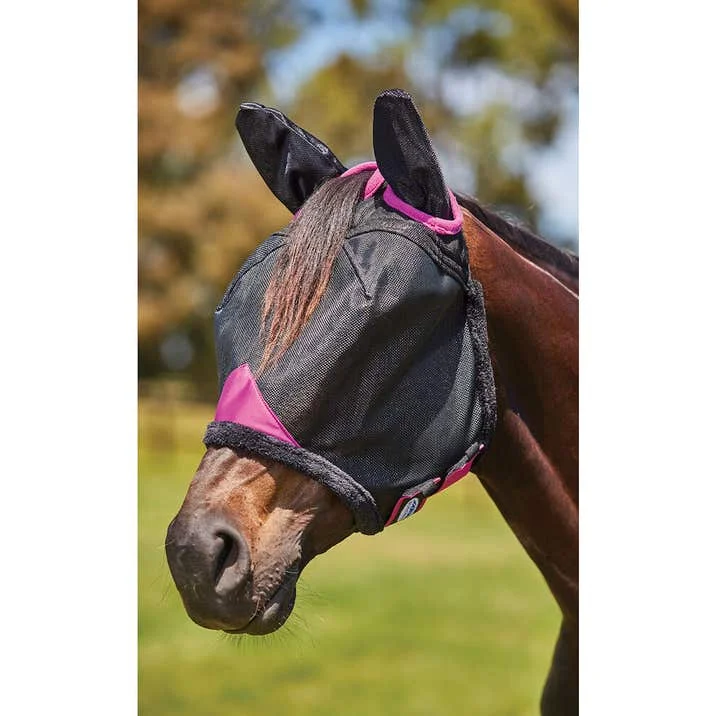 ComFiTec Deluxe Durable Mesh Mask with Ears - Black / Purple