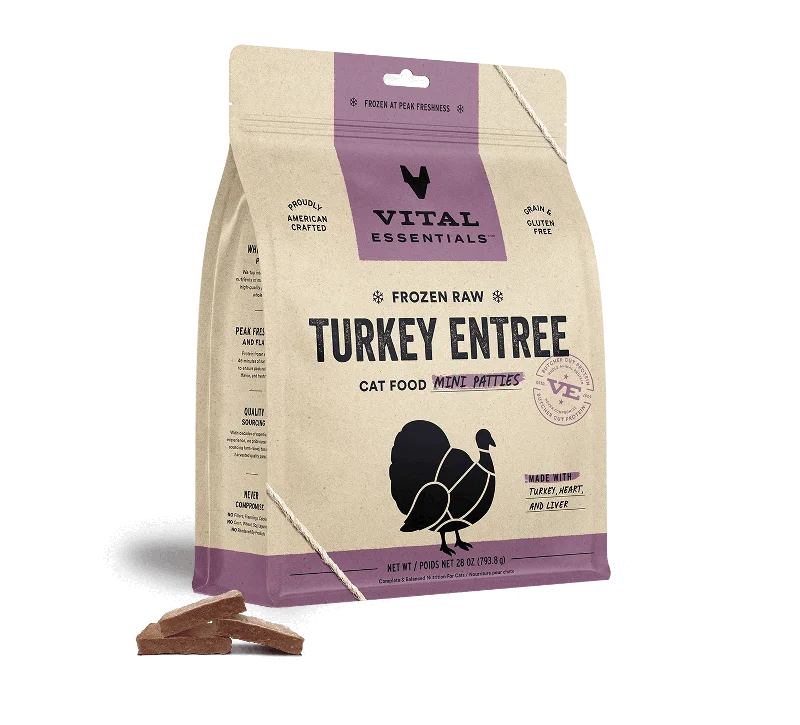    - Hypoallergenic cat food  /pet-cat-food-1Vital Essentials Frozen Raw Turkey Mini Patties Cat Food