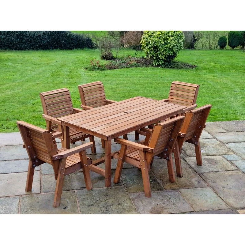 Swedish Redwood Garden Furniture Set by Croft - 6 Seats