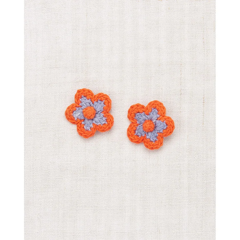 Misha and Puff Pewter Medium Flower Clip Set