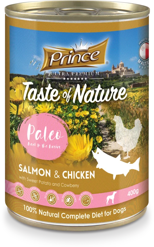 5. **Pet backpack is breathable**Prince Taste of Nature tin, Salmon & Chicken with Sweet Potato and Cranberry - 400g