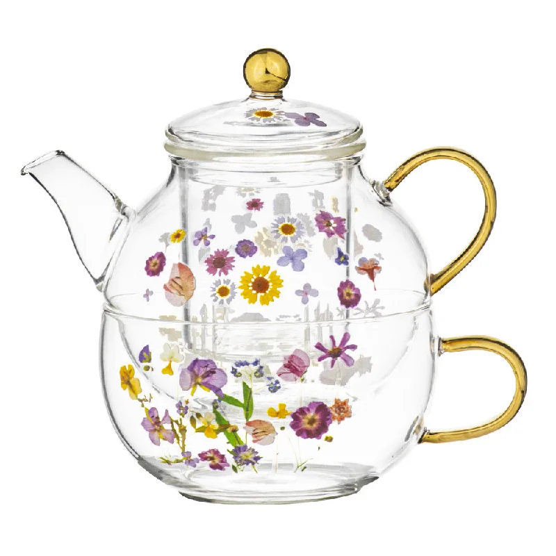 Ashdene Pressed Flowers Tea For One Set