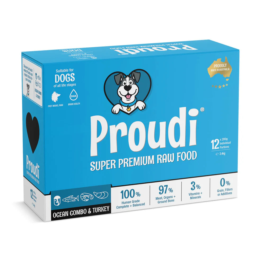 [Syd Only] Proudi Dog Raw Food - Ocean Combo & Turkey