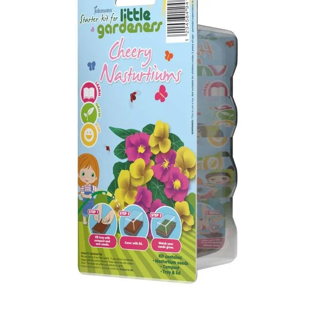 Johnsons Seeds - LG Cheery Nasturtiums Starter Kit