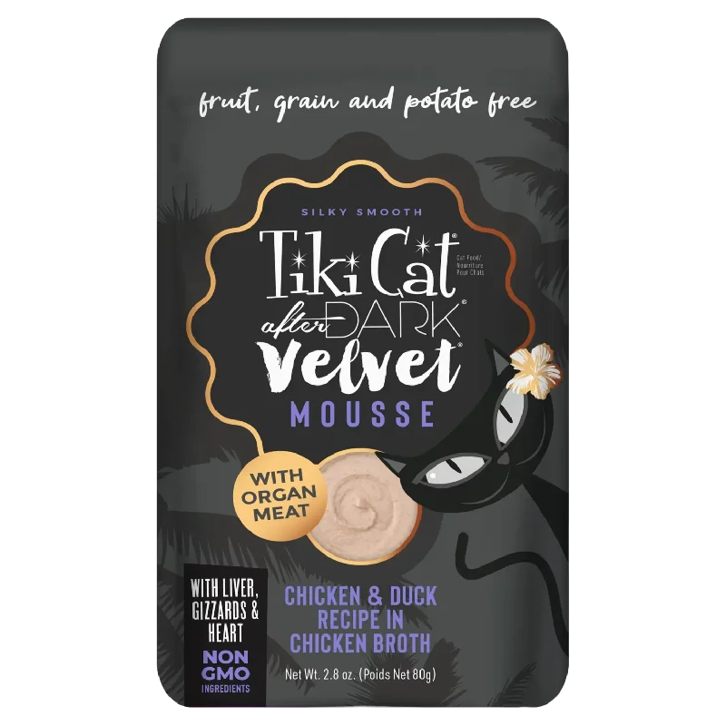 6. **Special Needs**  /pet-cat-food-1Tiki Cat® After Dark™ Velvet Mousse Chicken & Duck Recipe Wet Cat Food