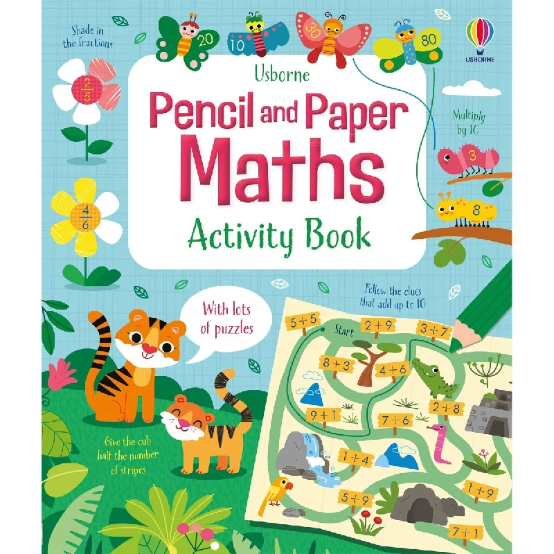 Usborne's pencil and paper math activity book