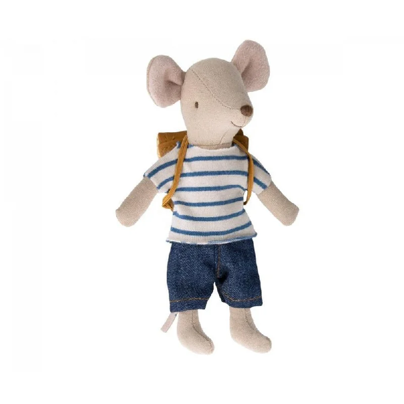 Maileg big brother tricycle mouse with bag