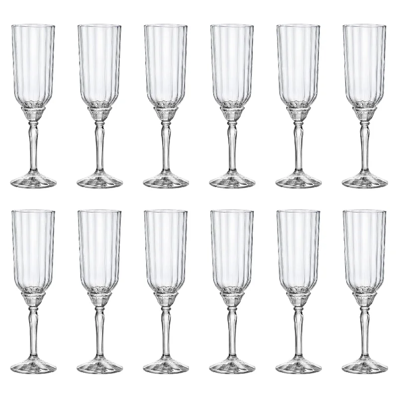 210ml Florian Champagne Flutes - Pack of 12  - By Bormioli Rocco