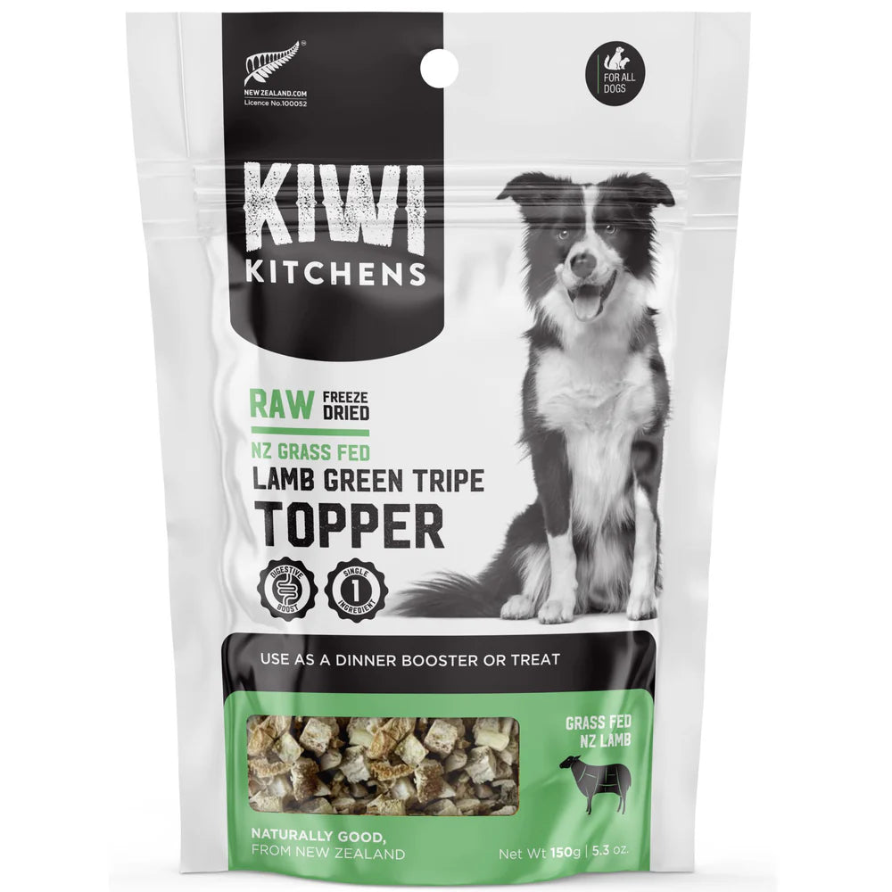 KIWI KITCHENS Freeze-Dried Dog Lamb Green Tripe Topper 150g