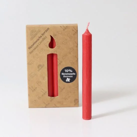 Grimm's birthday ring 25% beeswax candle - red(single)