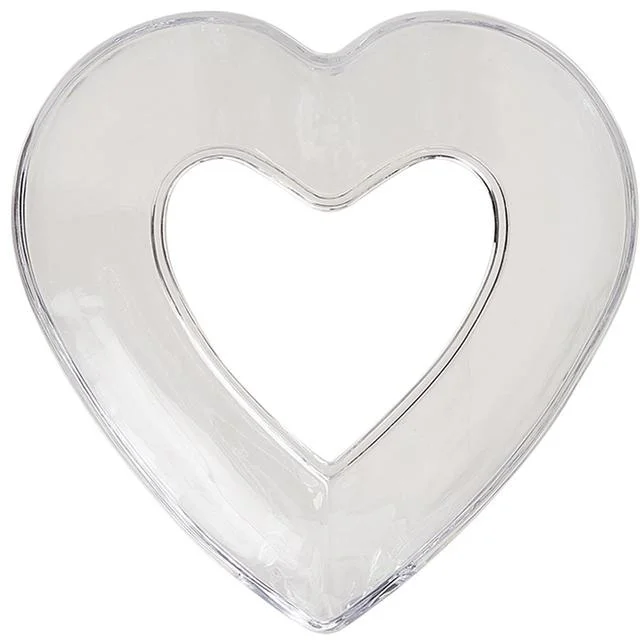 M&S Collection Medium Glass Heart Serving Bowl Clear