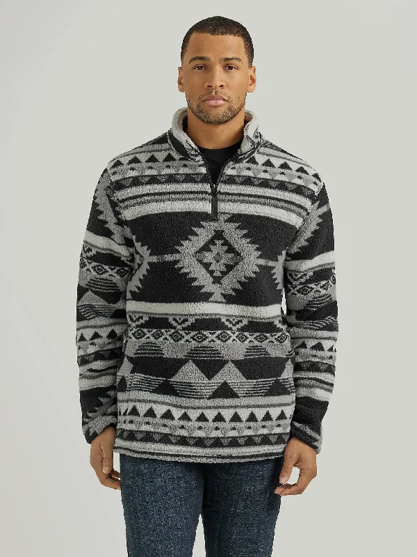 Men's Heavyweight Quarter-Zip Sherpa Pullover - Aged Slate