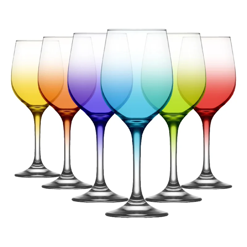 395ml Fame Wine Glasses - Full Colour - Pack of 6 - By LAV