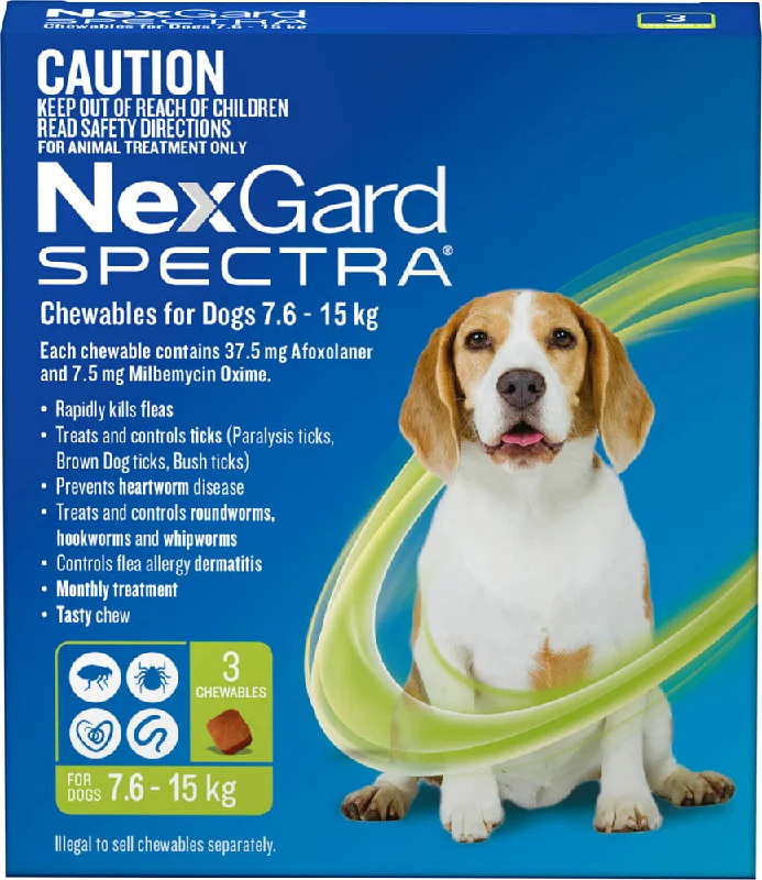 Nexgard Spectra Green For Medium Dogs 7.6 -15kg