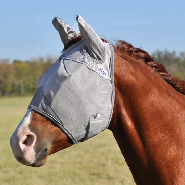 Crusader Fly Mask Standard with Ears - Grey