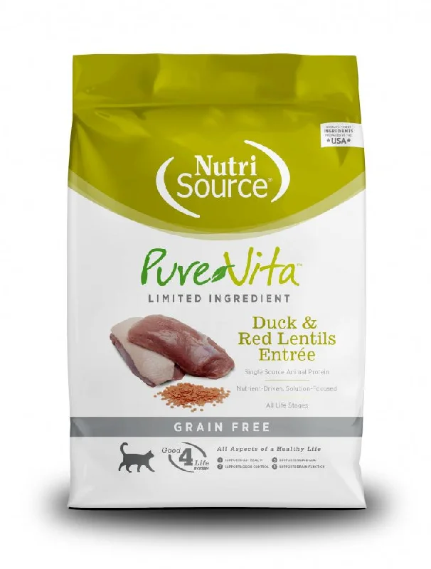    - Indoor cat food  /pet-cat-food-1NutriSource® PureVita™ Limited Ingredient Duck & Red Lentils Dry Cat Food