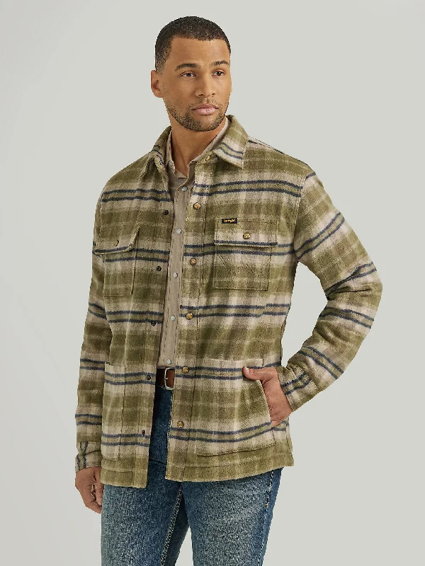 Men's Quilt Lined Flannel Shirt Jacket - Birch