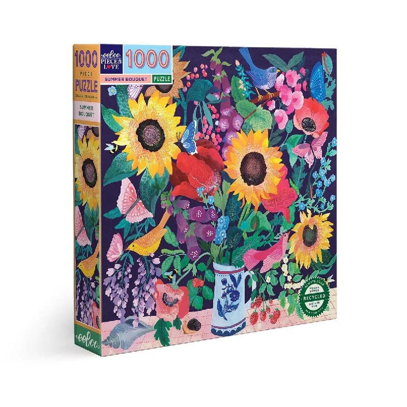 eeBoo summer bouquet 1000 pc puzzle