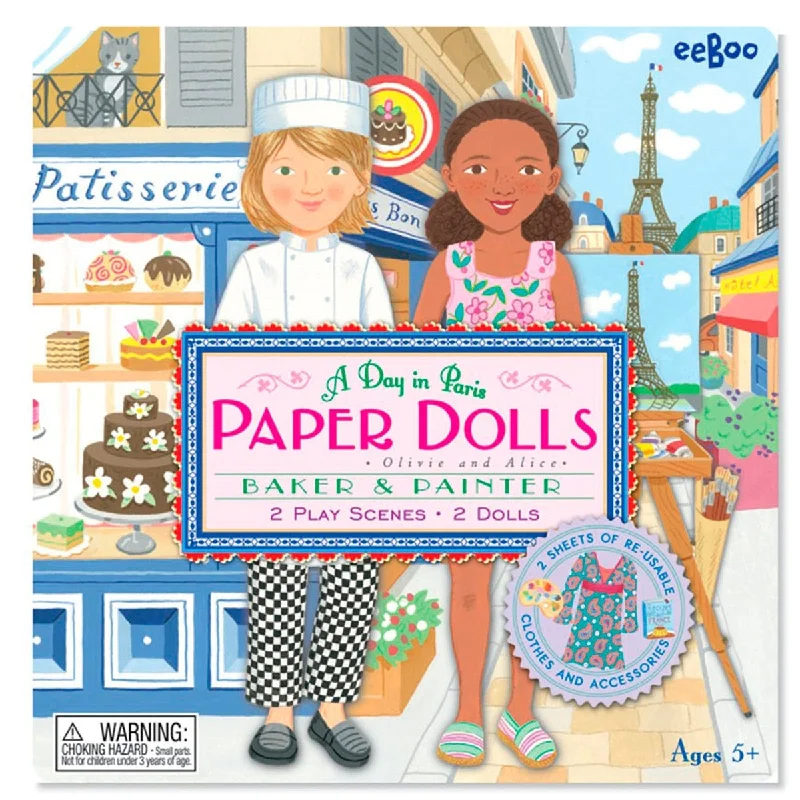 eeBoo paper dolls - baker & painter