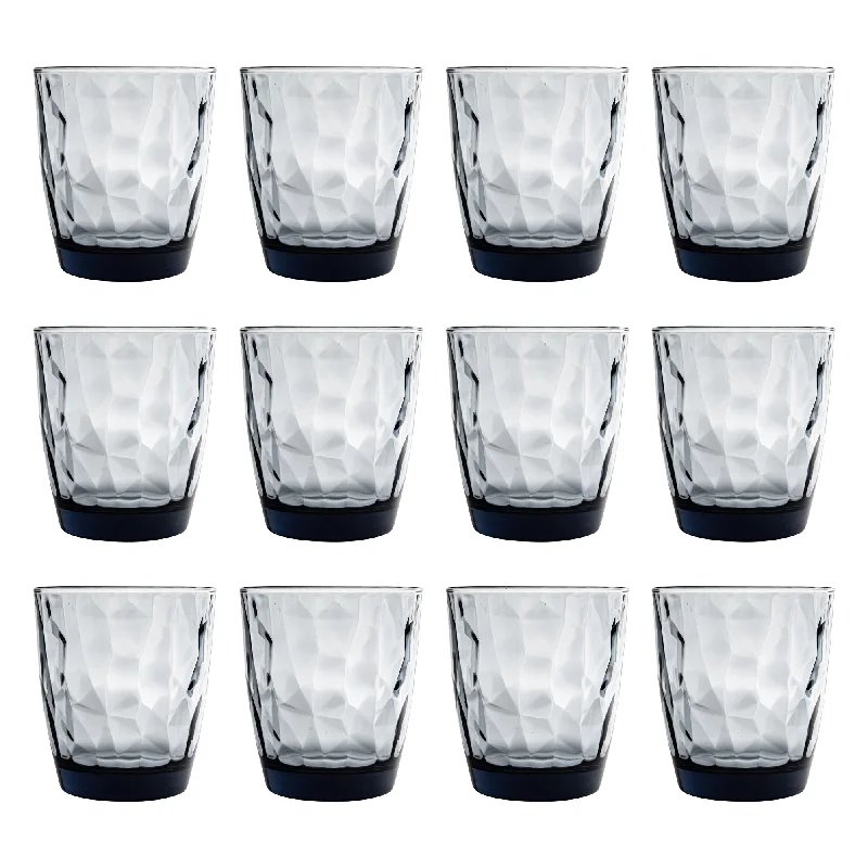 390ml Diamond Tumbler Glasses - Pack of 12 - By Bormioli Rocco