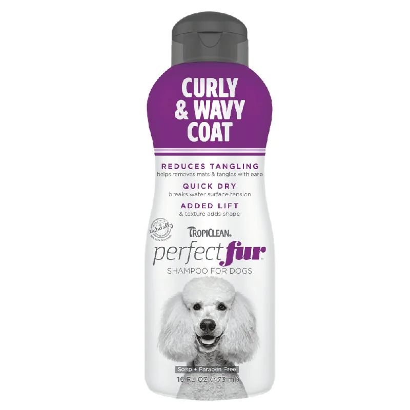 with the functions of decontamination, deodorization, and nourishment.Tropiclean PerfectFur Shampoo for Dogs Curly & Wavy Coat 473ml