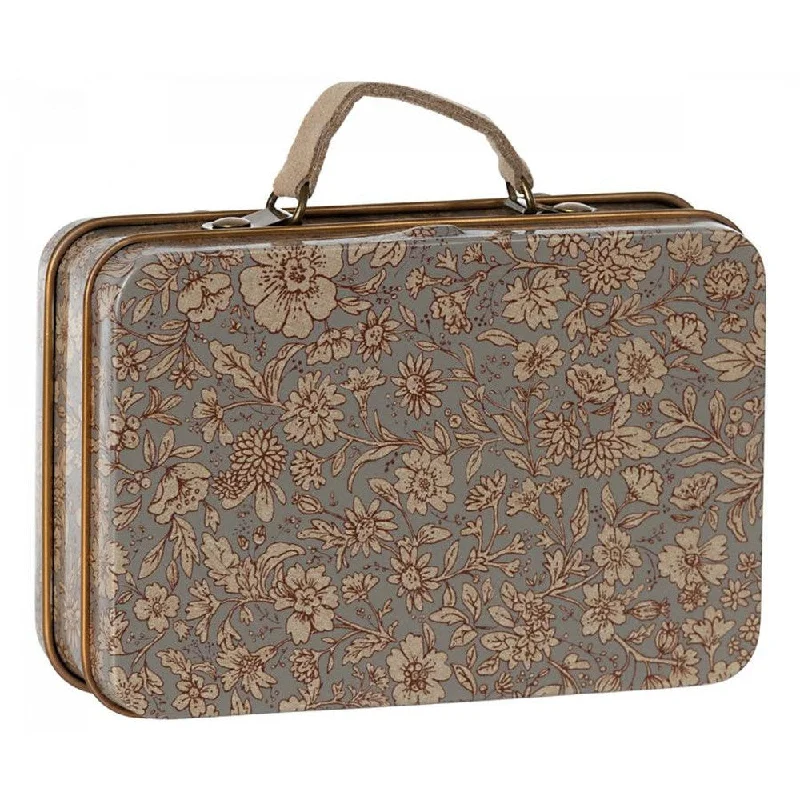 Maileg metal suitcase - grey blossom