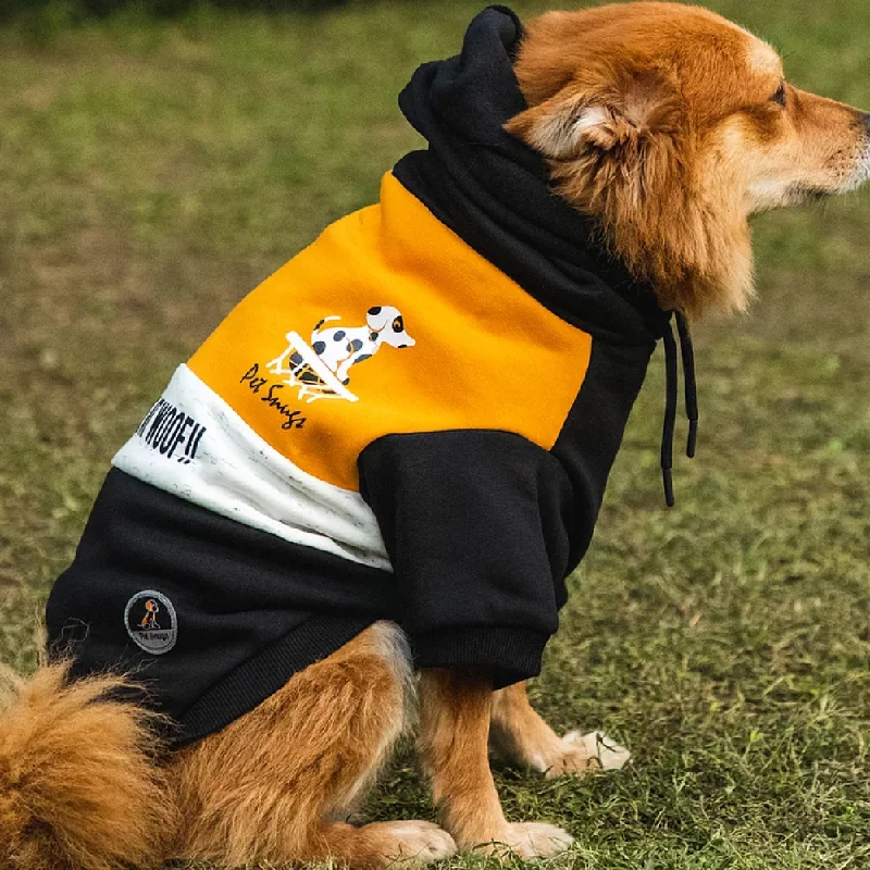 10. **Pet water dispenser is silent**Pet Snugs Basketball Print Sweatshirt For Dogs (Mustard White & Black)